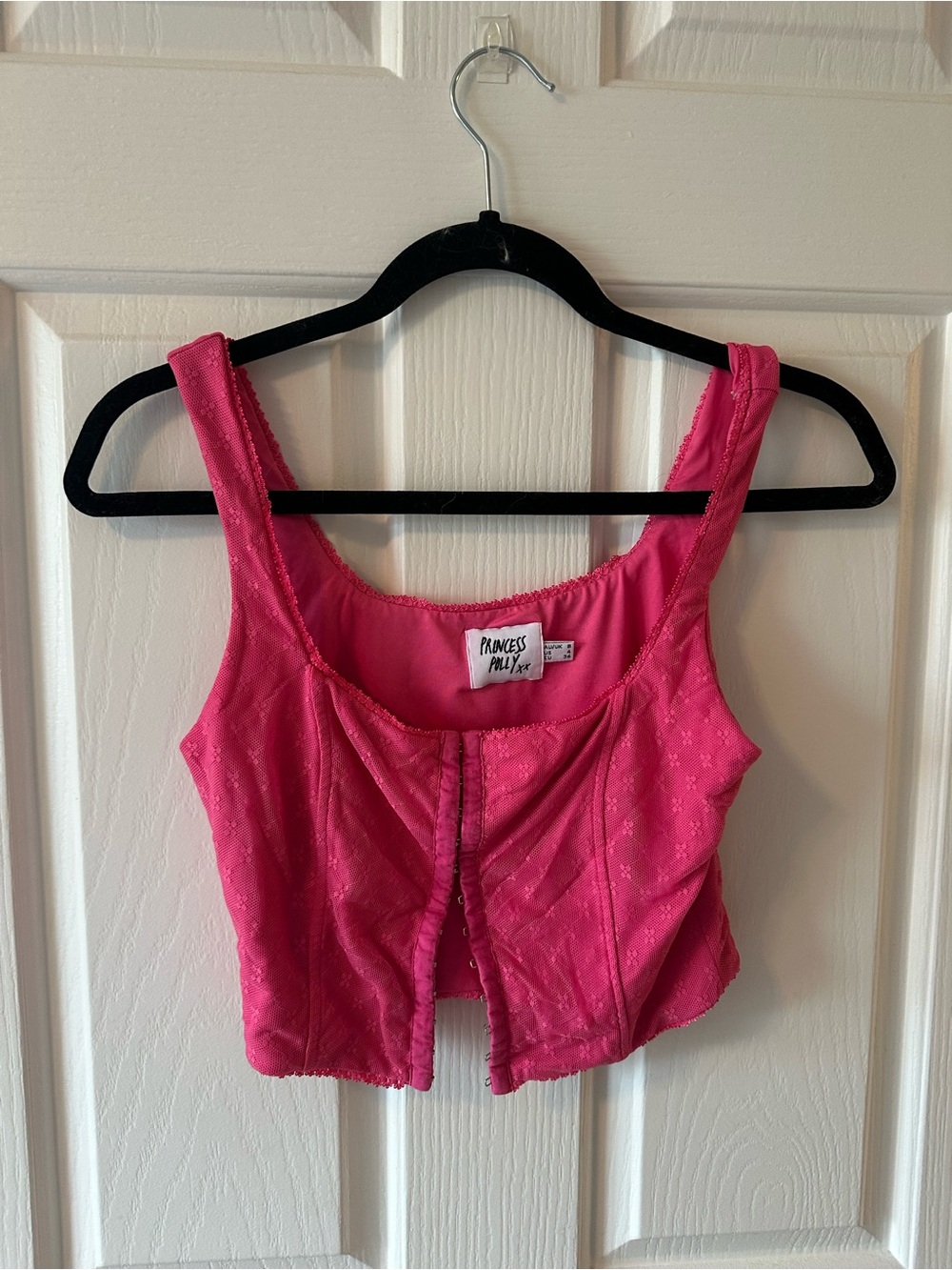 Princess Polly Vibrant Pink Cropped Tank Top